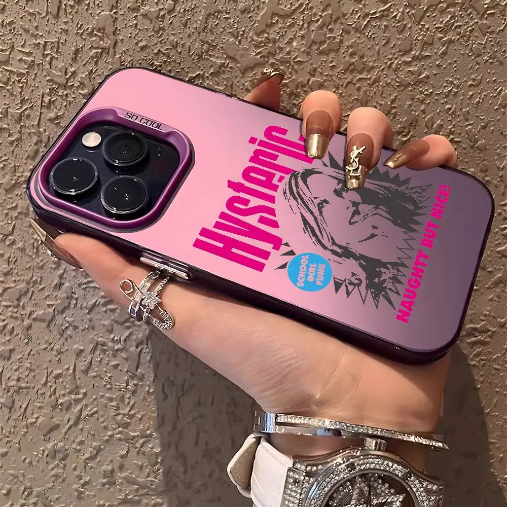 حافظة هاتف H_Hysteric G_GlamourS Girl لهاتف iPhone 17 16 15 14 13 12 Pro Max Plus غطاء خلفي ناعم متدرج ملون من مادة البولي يوريثان الحراري