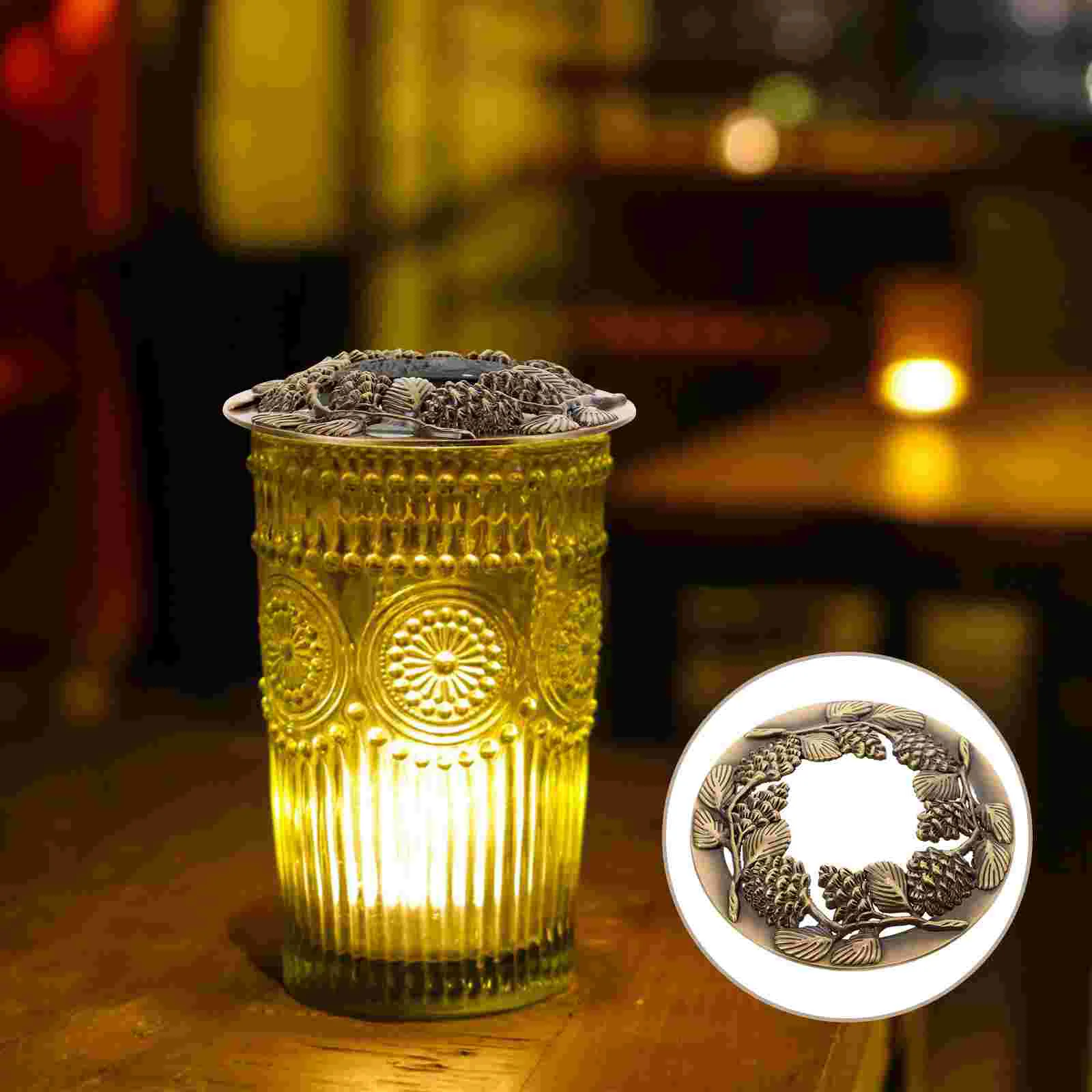 Jar Topper Burn Evenly Shade Scented Candles Metal Cover Hollow Aroma Lid exquisite cover