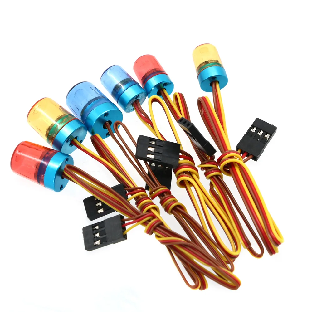 Spia per auto modello RC Lampada a LED per auto RC Luce con modalità di rotazione veloce e lenta con lampeggiante 4,8-6 V realizzata in plastica resistente