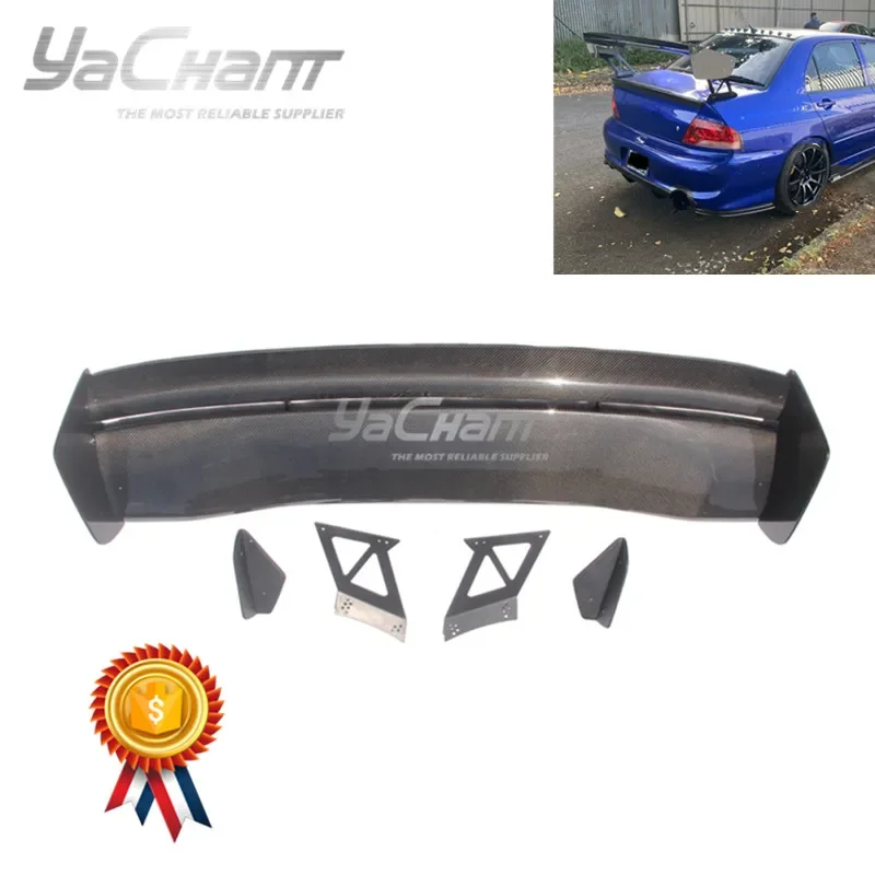 Carbon Fiber 1400mm Rear Trunk Spoiler Fit For 2001-2007 Lancer Evolution 7-9 VOL VTX Type5V Style GT Wing