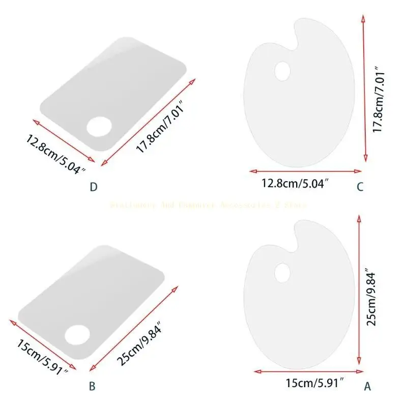 Paleta acrílica transparente