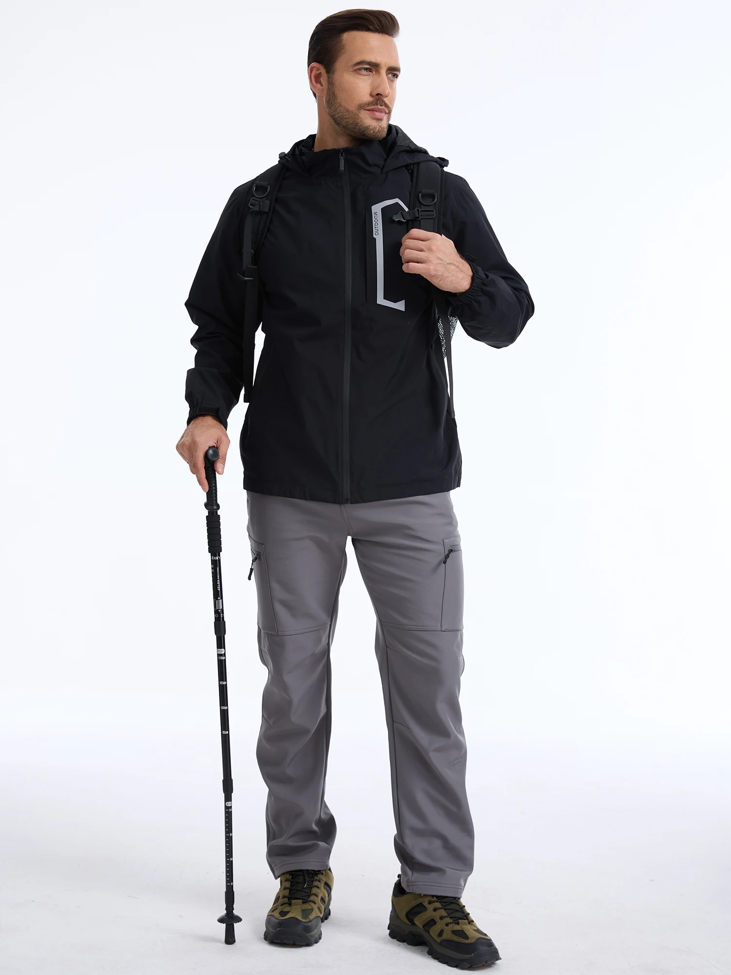 Winter Herren Wasserdichte Camping-Wanderhose Cargo Taktische Softshell Warme Fleece Winddichte Outdoor-Trekking-Jagdhose – Detail 5