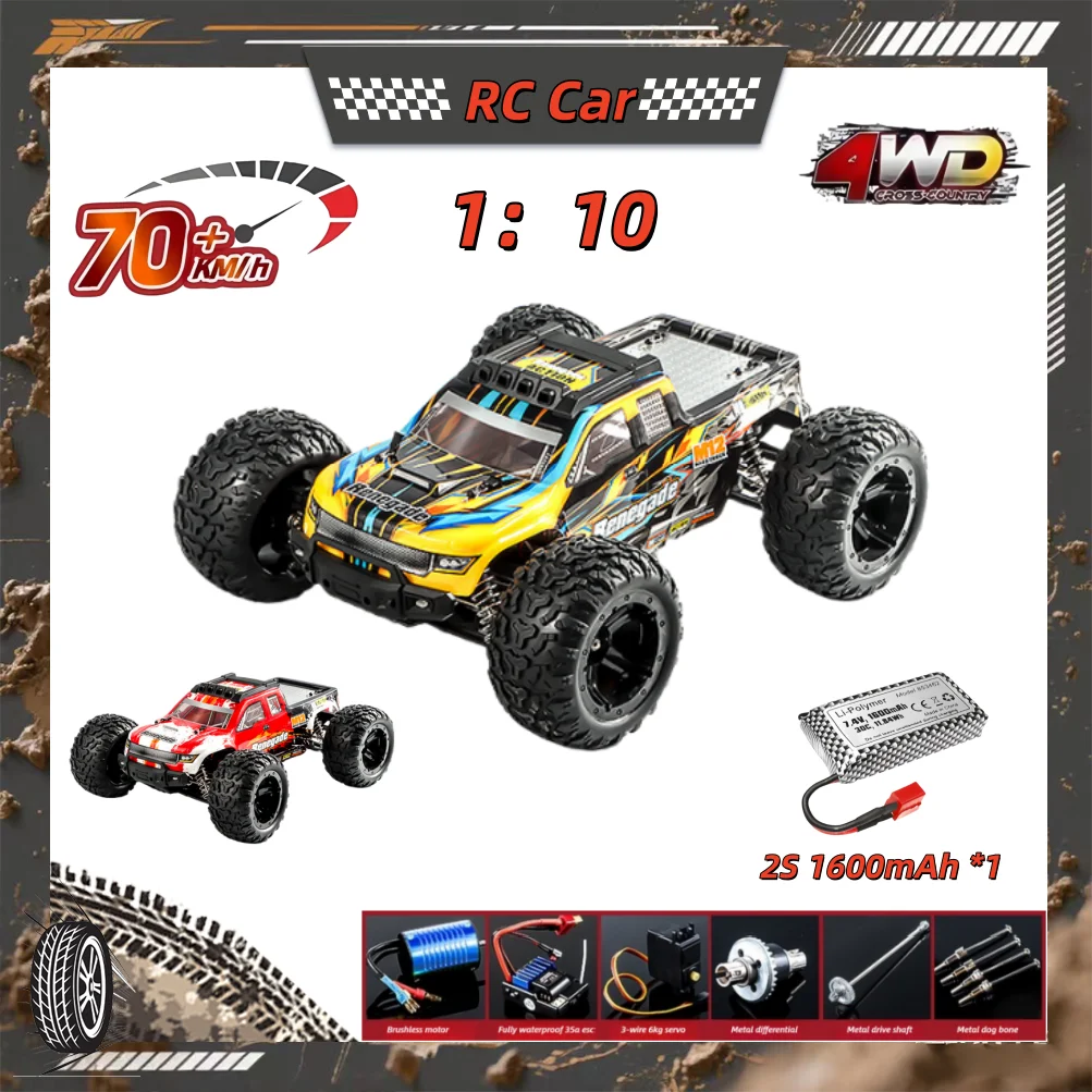 

New 1:10 4WD RC Car 50KM/H 70KM/H Off Road Car 2.4G High Speed Racing Brushless Motor Remote Control Car Drift Monster Truck Toy