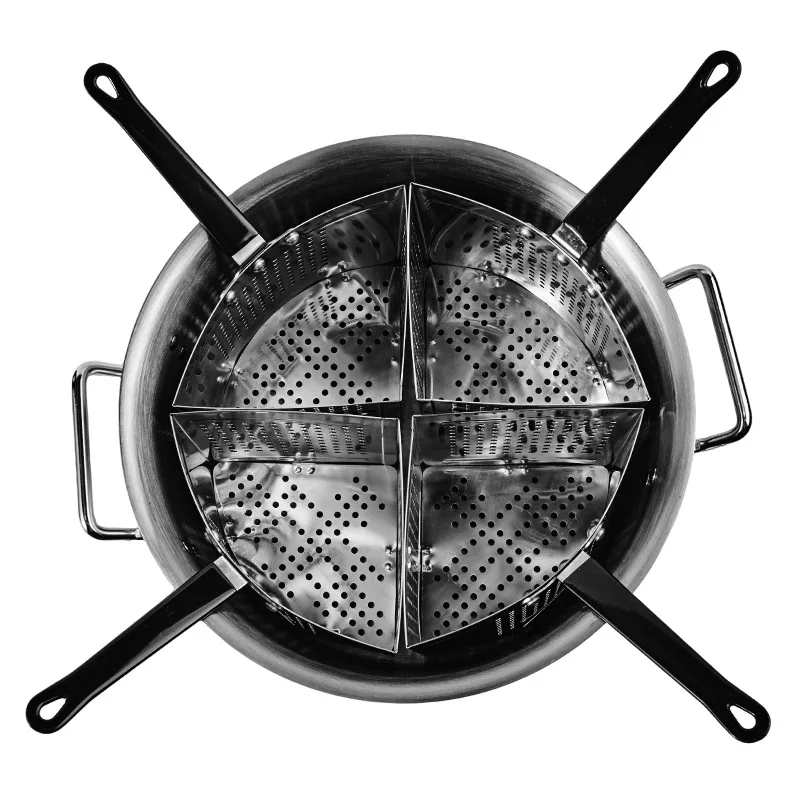 Stainless Steel Composite Bottom Burning Pasta Noodles Grid Hot Pot Boiled Meat Pot with Composite Bottom Pot view 5