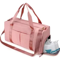 Bolsa de gimnasio para hombre con compartimento para zapatos y bolsa húmeda, bolsa de viaje para avión para mujer, bolsa de mano deportiva para fitness para natación y yoga