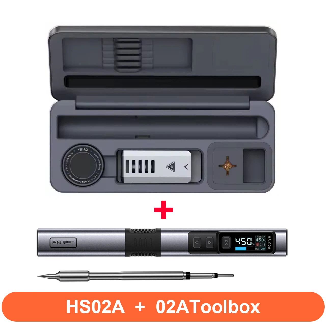 FNIRSI HS02 Soldeerbout HS-02A Gereedschapskist PD 100W Verstelbare Constante Temperatuur Lassen Reparatie Tools C210 Tips