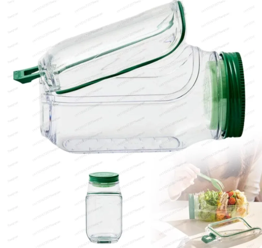 Portable Salad Storage Jar SaladPodVertical Layering