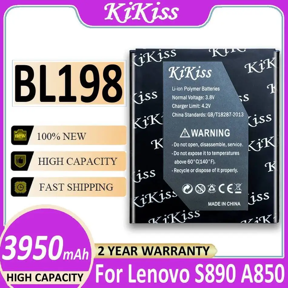 

Аккумулятор мобильного телефона BL198 3950 мАч для Lenovo S890 A850 A830 A860E K860 K860i A678T S880 S880i