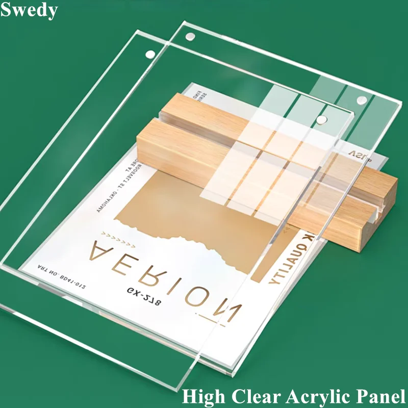 A4 210X297 มม.ไม้แม่เหล็กผู้ถือป้ายอะคริลิค 8.5X11 ตารางขาตั้งร้านอาหาร Flyer เมนูกระดาษผู้ถือกรอบรูป