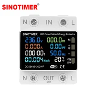 TUYA WiFi medidor de potencia inteligente protección contra sobretensión relé interruptor disyuntor energía kWh medidor de temperatura vida inteligente