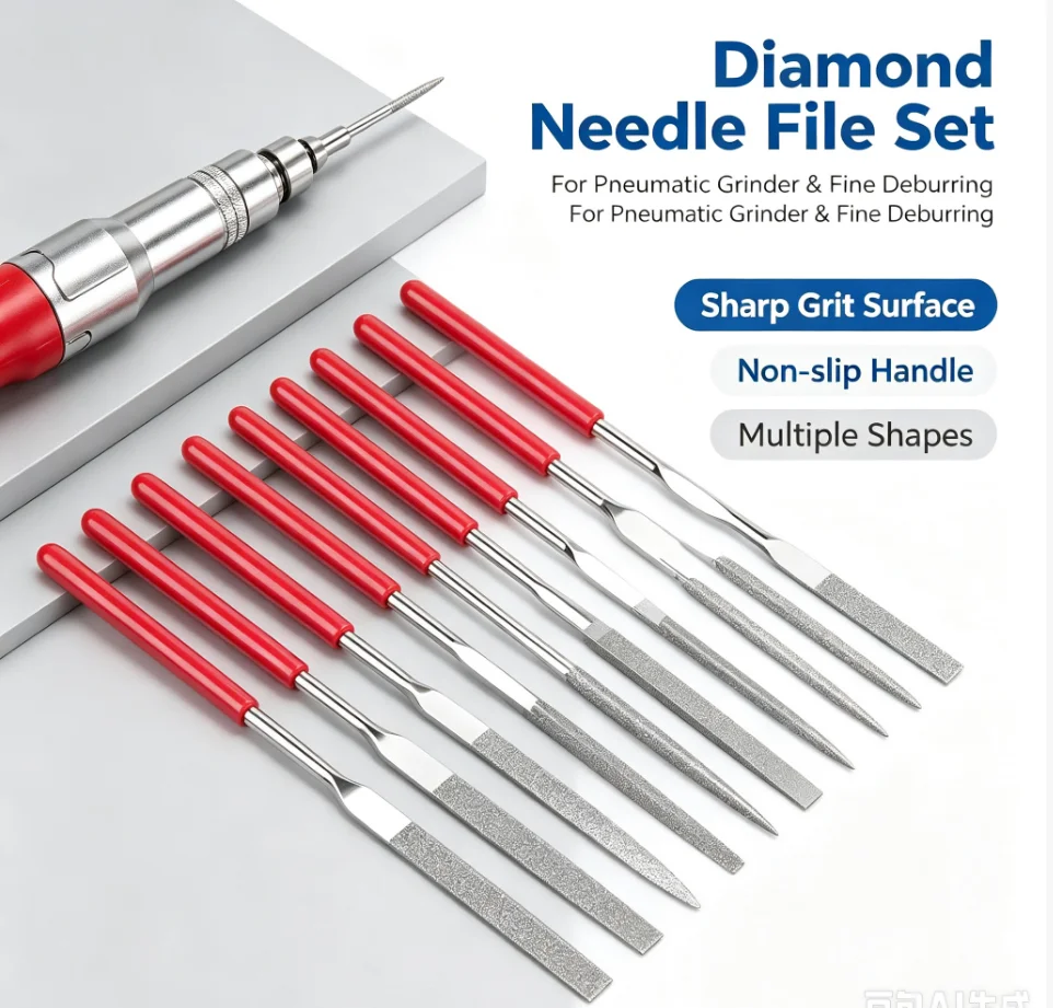 10Pcs Diamond Needle File Set 3x140mm Mini Needle File Kit For Stone Glass Metal Carving Craft Hand Tools Needle File Set