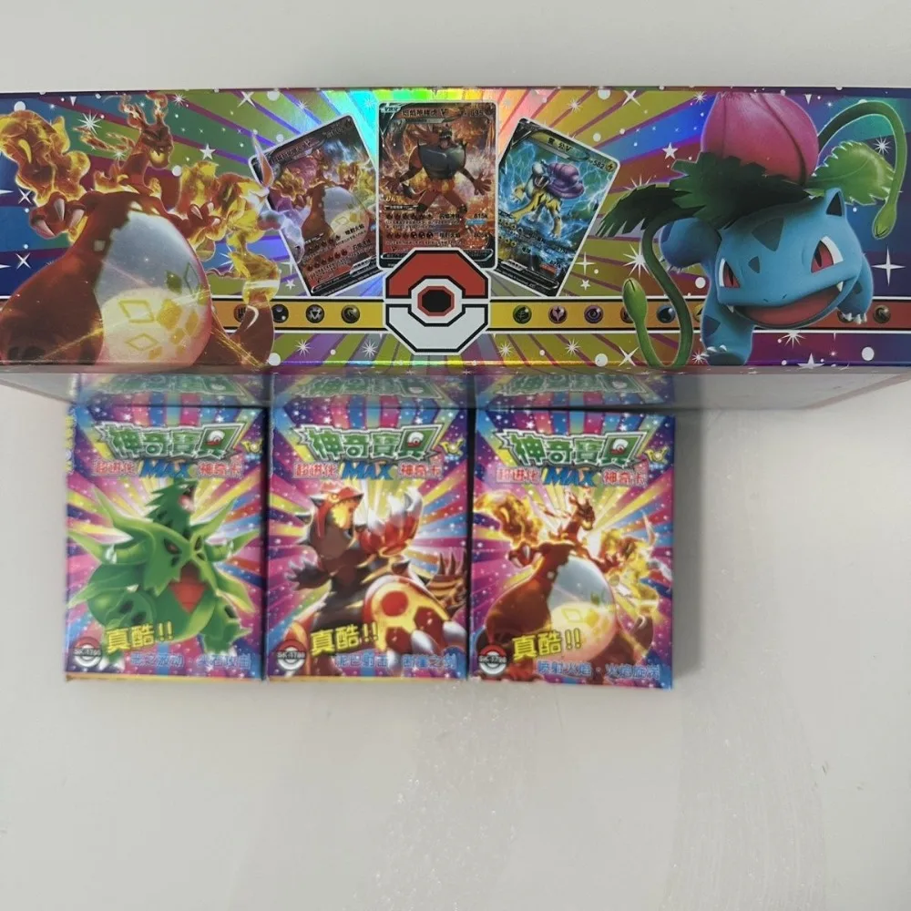 192 قطعة بطاقات بوكيمون النسخة الصينية 28th الذكرى سمة نادرة قزم الخامس أنيمي الكرتون الطرفية جمع بطاقة هدية عيد