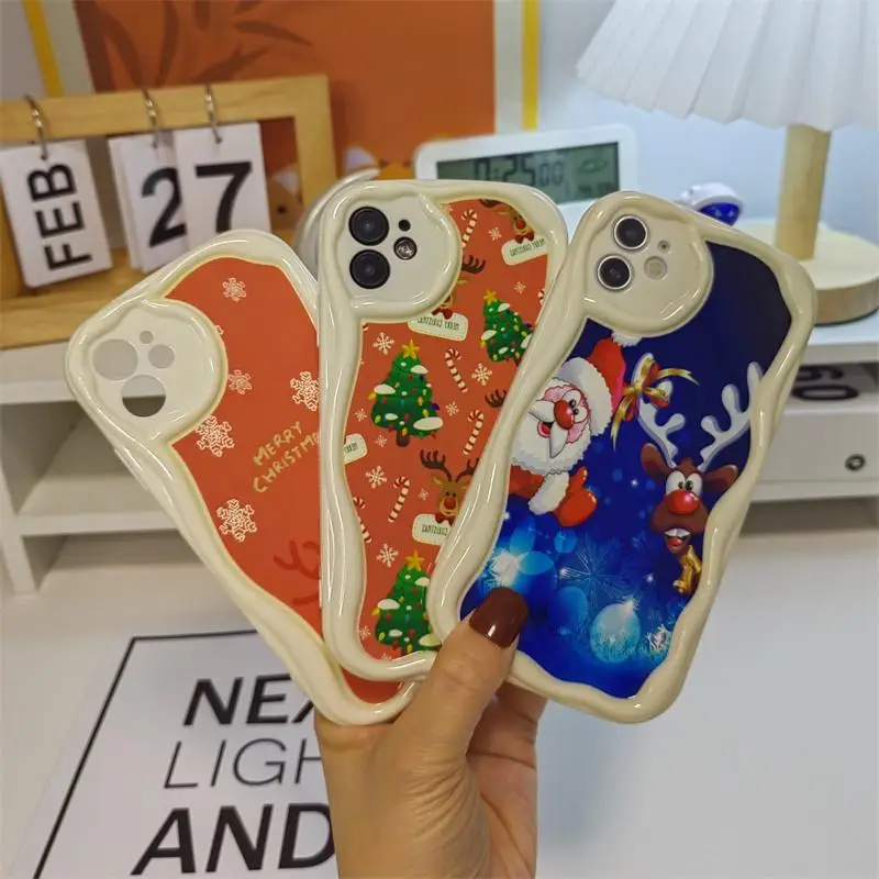 New Year Case For Infinix Hot  30i 20i 20 4G 12 30 9 Play Smart 7 6 HD Plus Christmas Gift Santa Claus Silicone Phone Cover