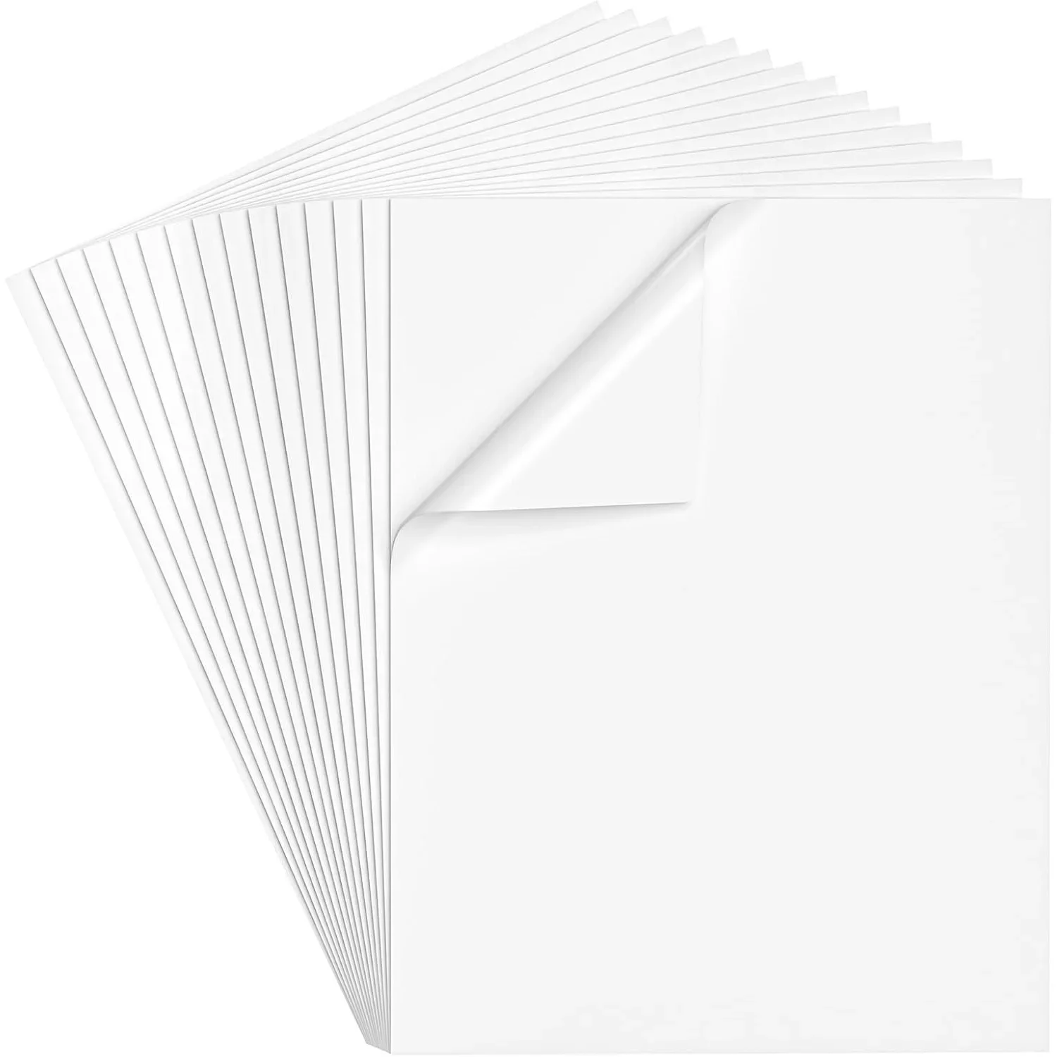 20pcs Waterproof Glossy White Sublimation Sticker Paper 8.5 x 11 Inch - Ideal for Custom Stickers, Coasters, Decals, Labels