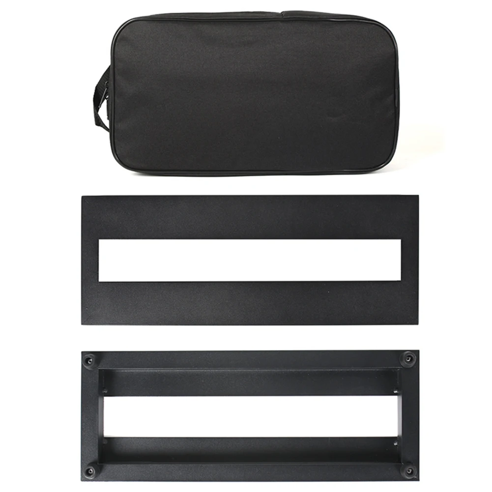 

Small Guitar Effect Pedal Board Aluminum Alloy 14.96x5.71 Inch Effect Pedalboard with Carrying Bag Guitar Pedal Plate
