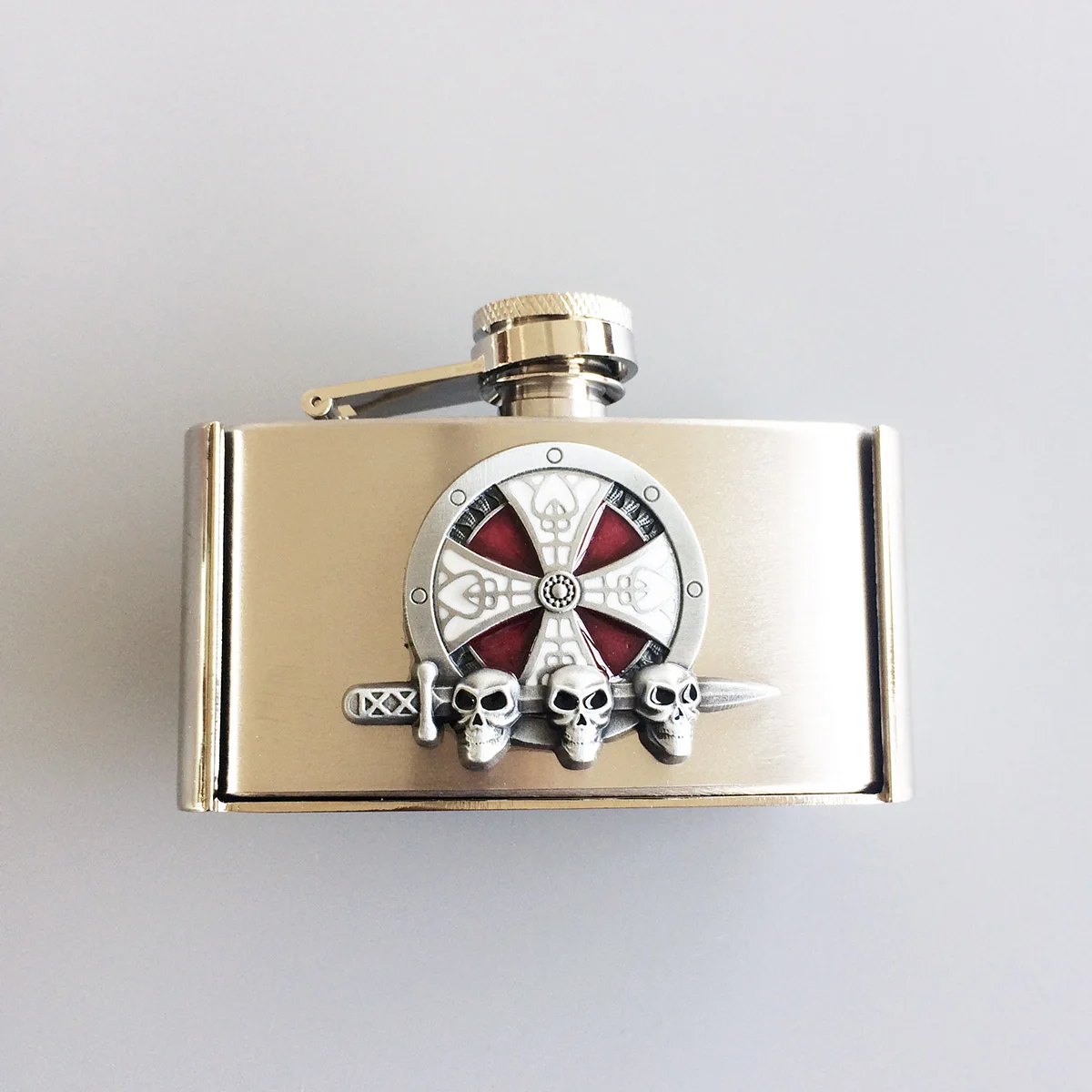 Men Belt Buckle New Enamel Cross Knot Three oz Stainless Steel Flask Belt Buckle also Stock in US BUCKLE-FL-Celtic Free Shipping