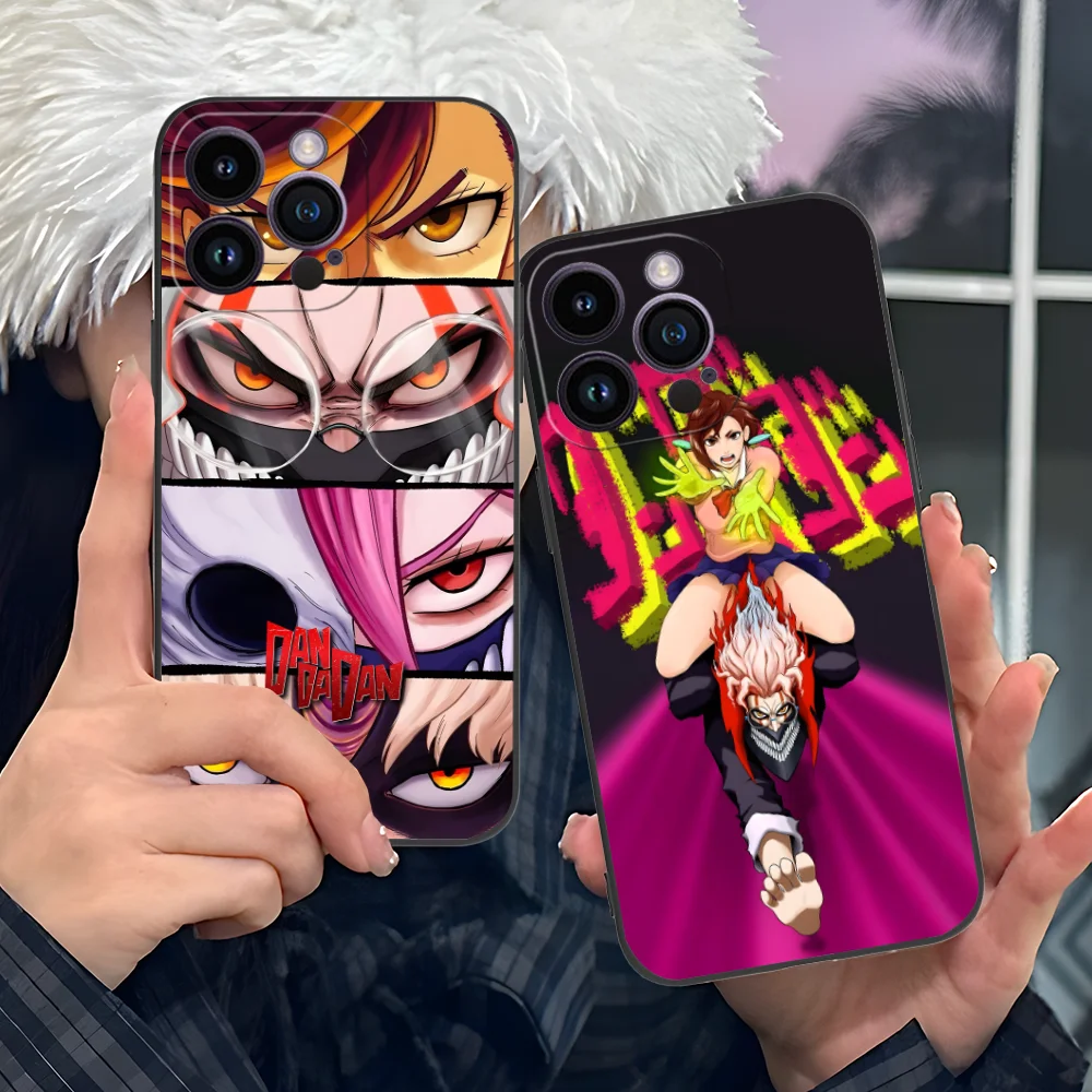 Anime Dandadan Phone Case for iPhone 16 15 14 13 12 11 X XR XS 8 7 Pro Max Plus Mini Black Smartphone Cover Cellphones