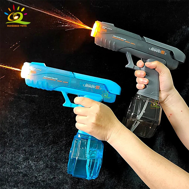 Luz y sombra versión spitfire enlace pistola de agua automática juguetes verano al aire libre playa piscina juego de sparring juguetes para adultos