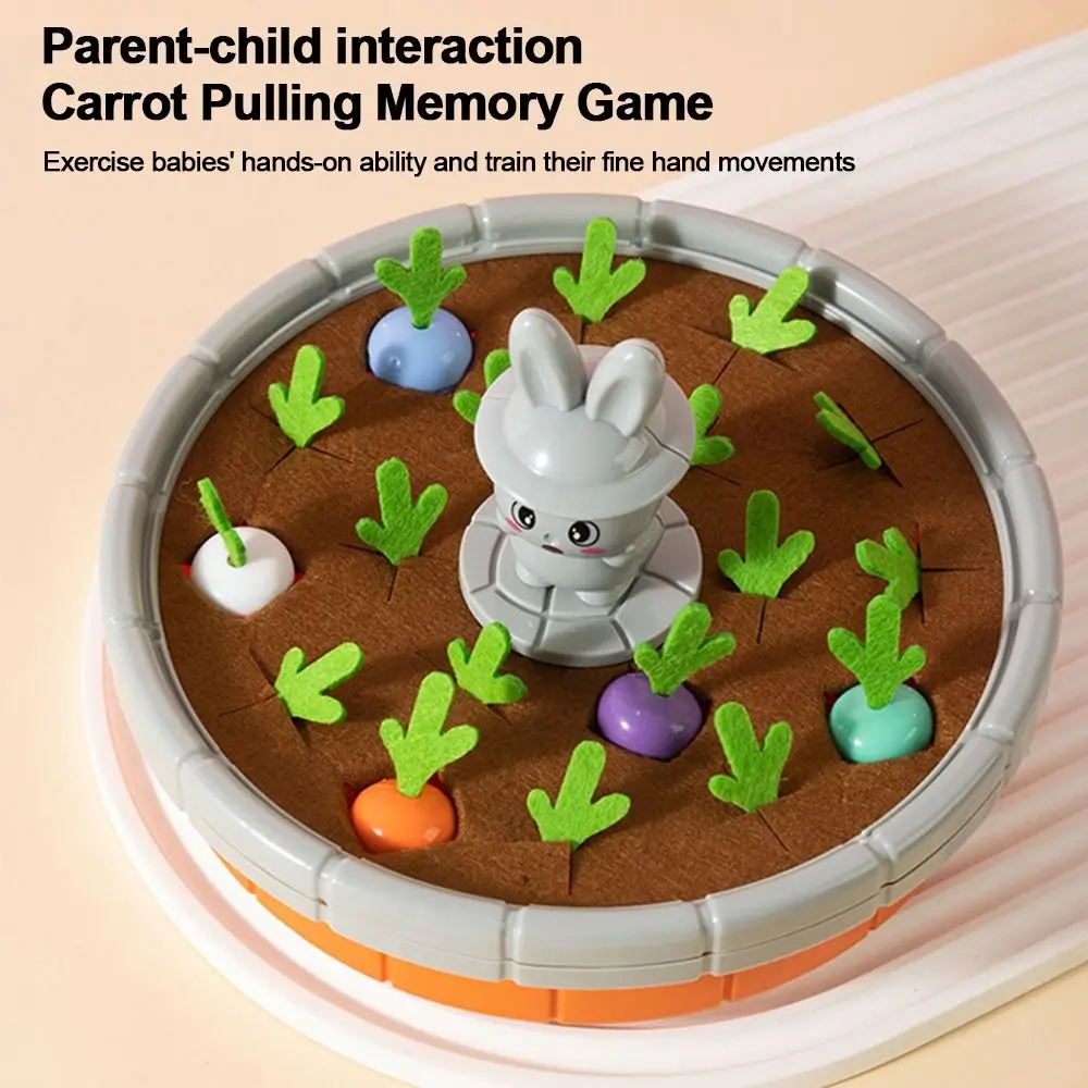 Permainan Memori Mainan Tarik Lobak Bayi Mainan Tarik Wortel Interaktif Koordinasi Tangan-Mata Keterampilan Motorik Halus Aman
