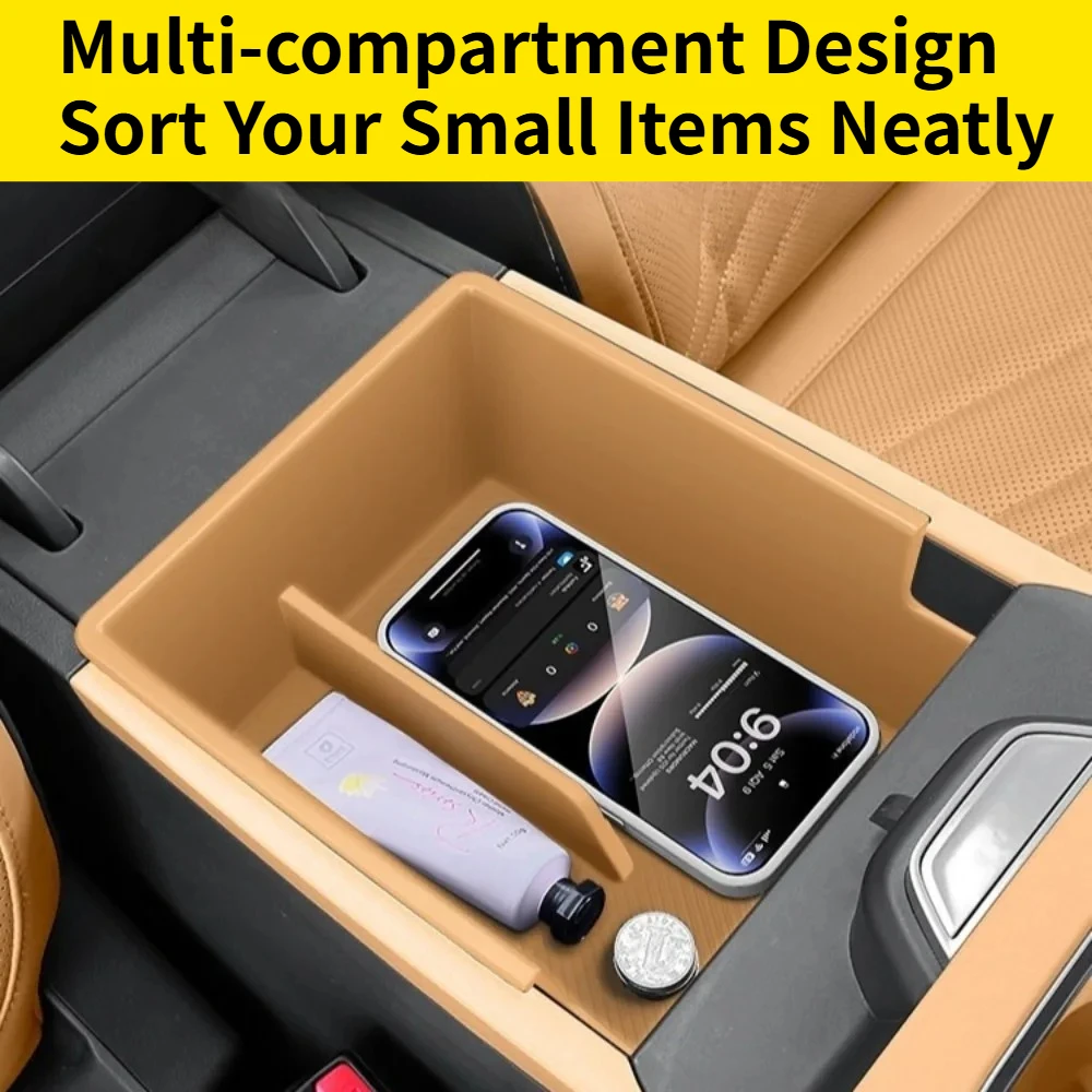 Geely Starship7 EM-i / EX5 EM-i Armrest Storage Box Deepened Tray Car Interior Organizer Accessory for Vehicle Organization