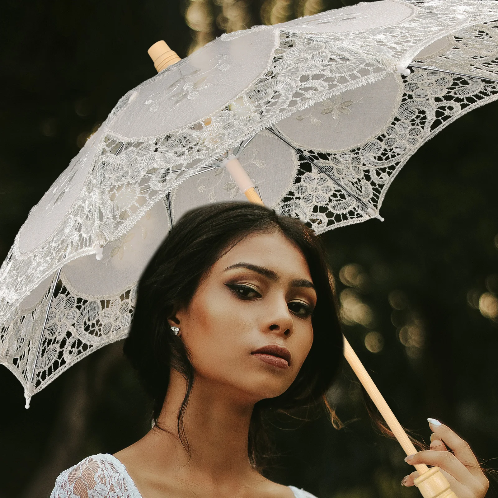

Bridal Umbrella Decorative Craft Decoration Lace Parasol Wedding Photography Scene Prop Miss
