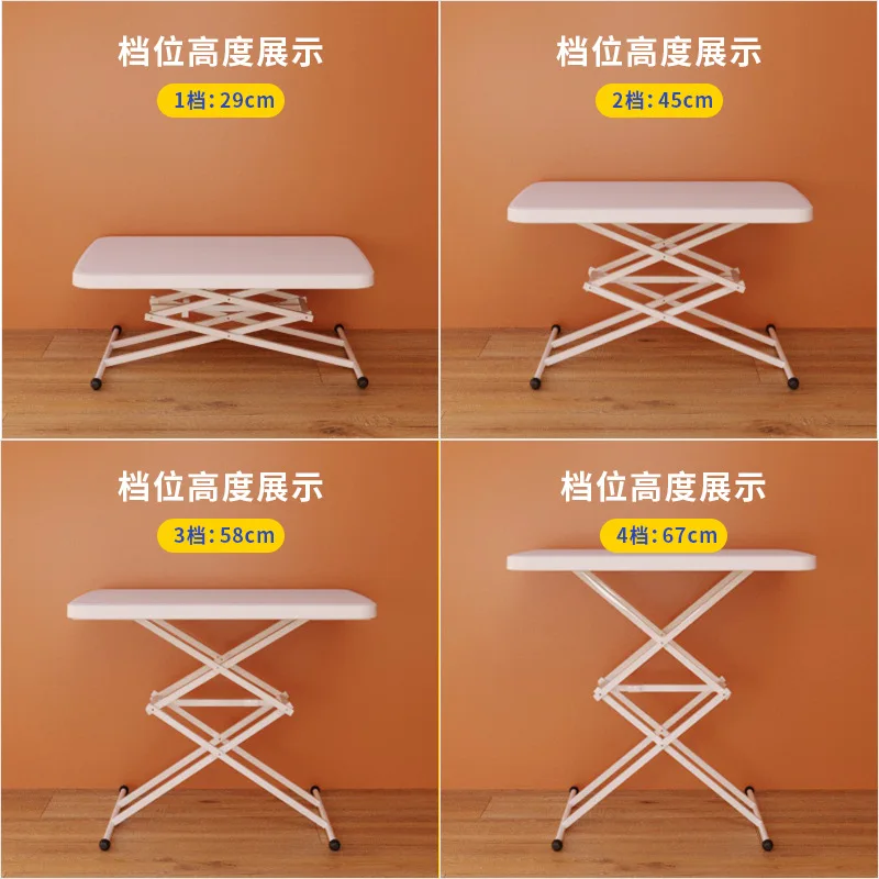 Folding computer desk Bedside lift study table Portable plastic office folding table
