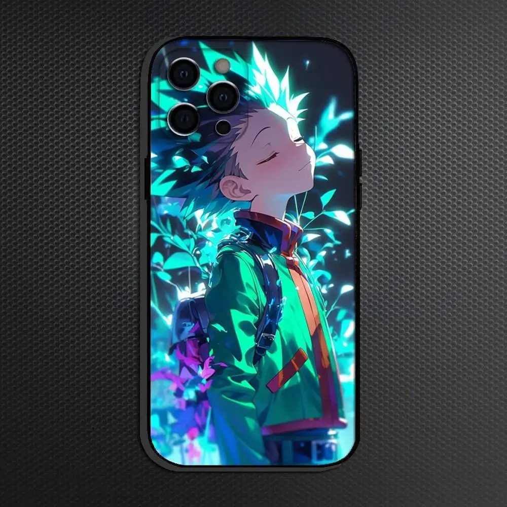 حافظة هاتف H-Hunter H-HXH Anime لهاتف iPhone 16,15,14,13,12,11 Plus, Pro Max, أخرى غطاء أسود ناعم