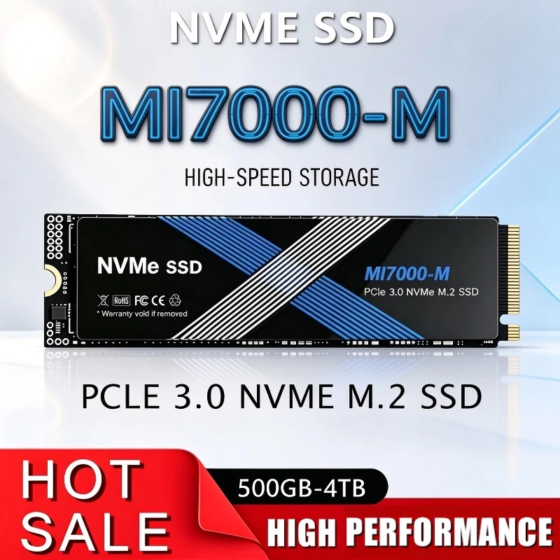 MI7000-M M.2 SSD Hard Disk, 500GB 1TB 2TB 4TB, 7300MB/s NVMe M2 SSD, PCIe 4.0 Internal Solid State Drive, For Laptop Desktop PC.