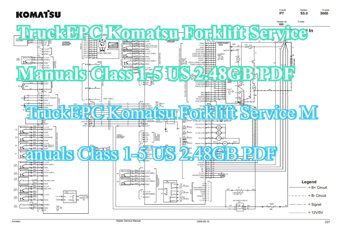 

Руководства по обслуживанию вилочных погрузчиков TruckEPC Komatsu, класс 1–5, США, 2,48 ГБ PDF