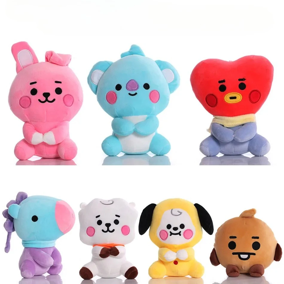 Oferta Especial: Peluche BT21 Tata Koay Shooky Mang Cooky, Mochila de Animal de Dibujos Animados, Colgante para Teléfono Móvil, Juguetes de Oficina, Regalo para Amigos