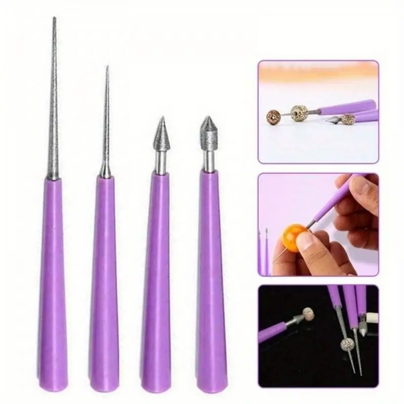 

8pcs New Quality Diamond Pearl Glass Bead Reamer Burr Beading Hole Enlarger DIY Tool Sets