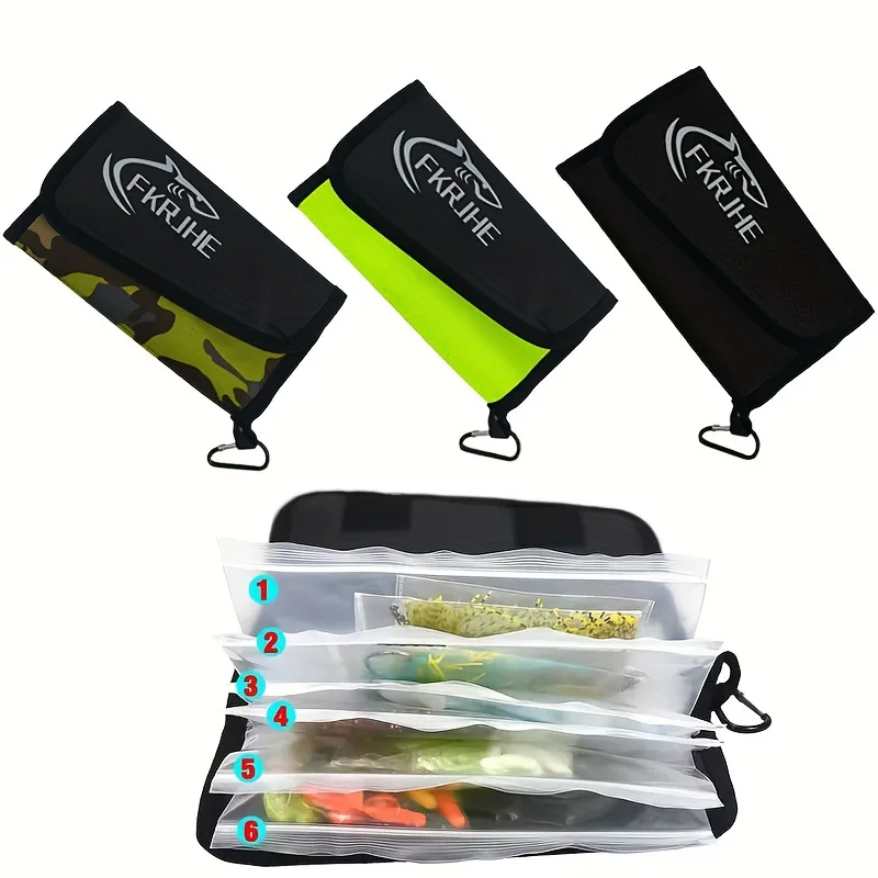 Bolsa de Almacenamiento para Cebo de Pesca Uya Soft Erbium, Impermeable, Multifuncional, Resistente al Desgaste, con Clip para Equipo de Pesca