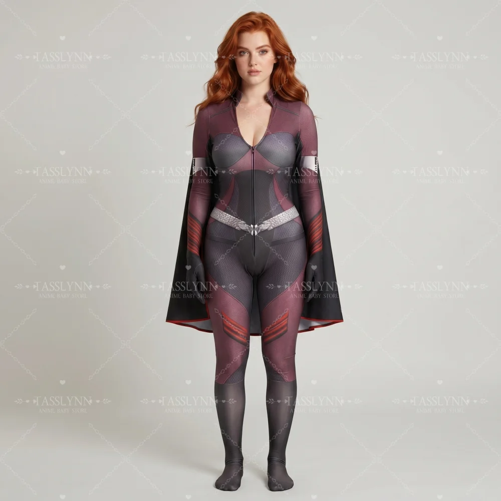Disfraz de Starlight para mujer, mono Zentai de superhéroe impreso en 3D con capa, traje de Starlight para Halloween