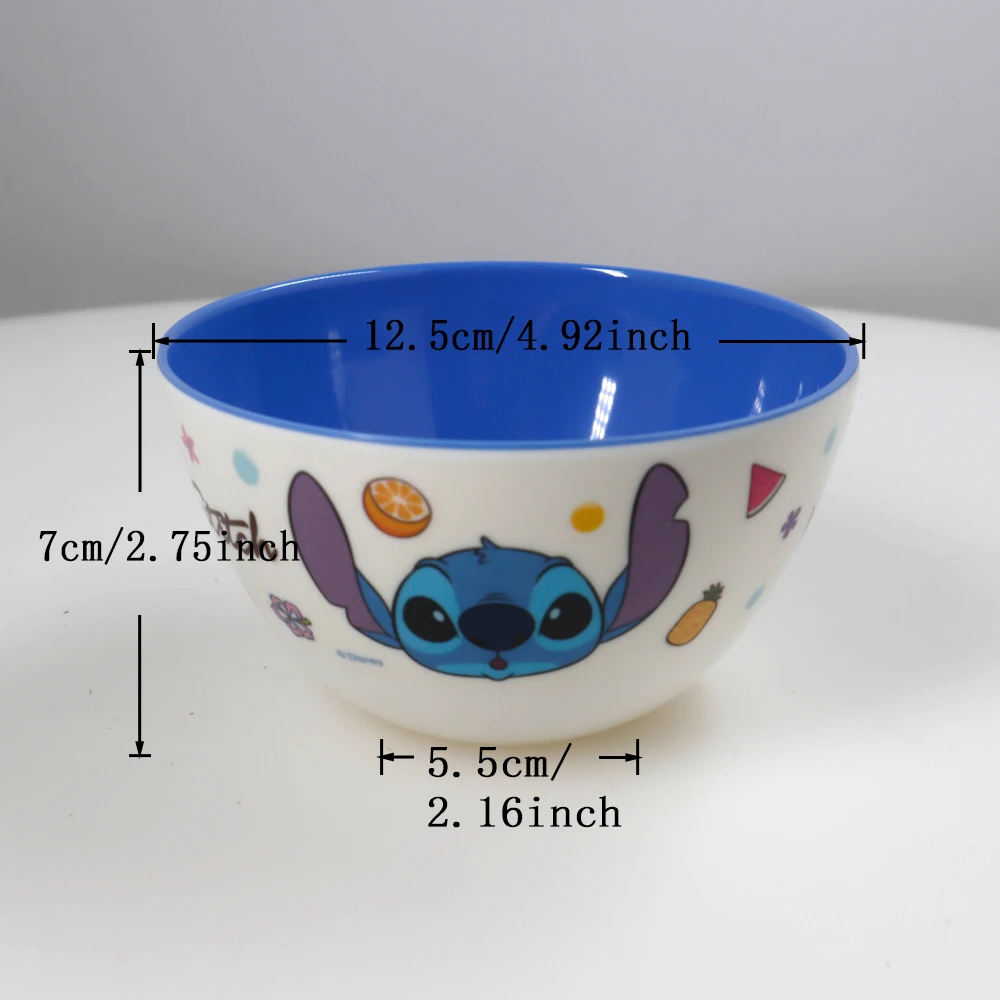 1pc Disney Cartoon Stitch small two-color bowl inside blue gift family dinner kitchen tableware beautifully durable and fun