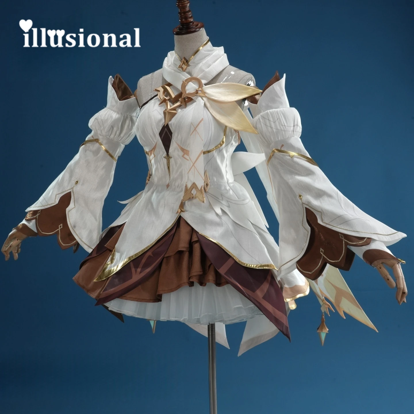 

illusional Genshin Impact Lumine Cosplay Costume Game traveler Lumine Dress for women Halloween Costume