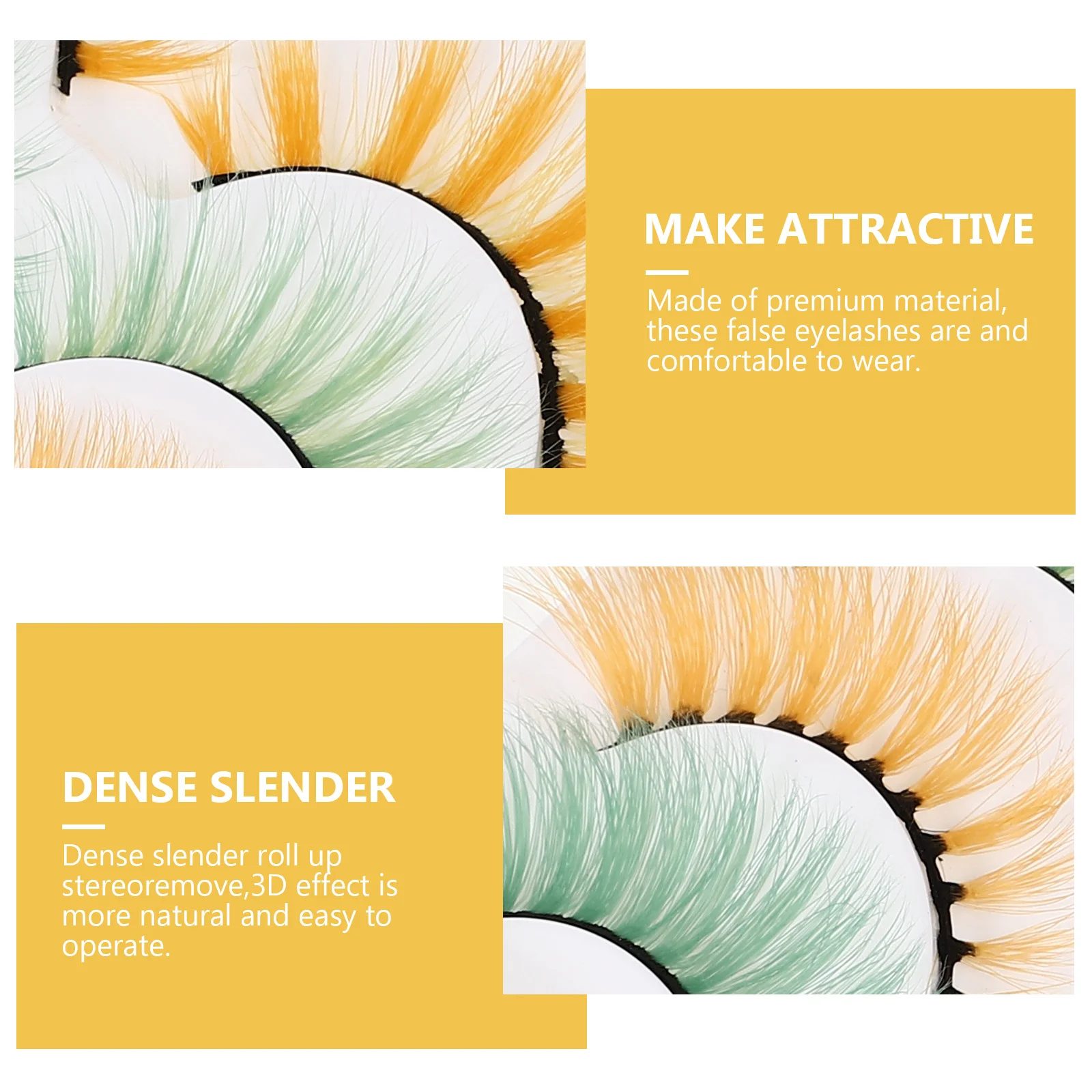 

5Pairs Colorful Fake Eyelashes Beauty Eyelash for Night Out Photo Shoot Daily Use Fake Eyelashes Beauty Eyelash