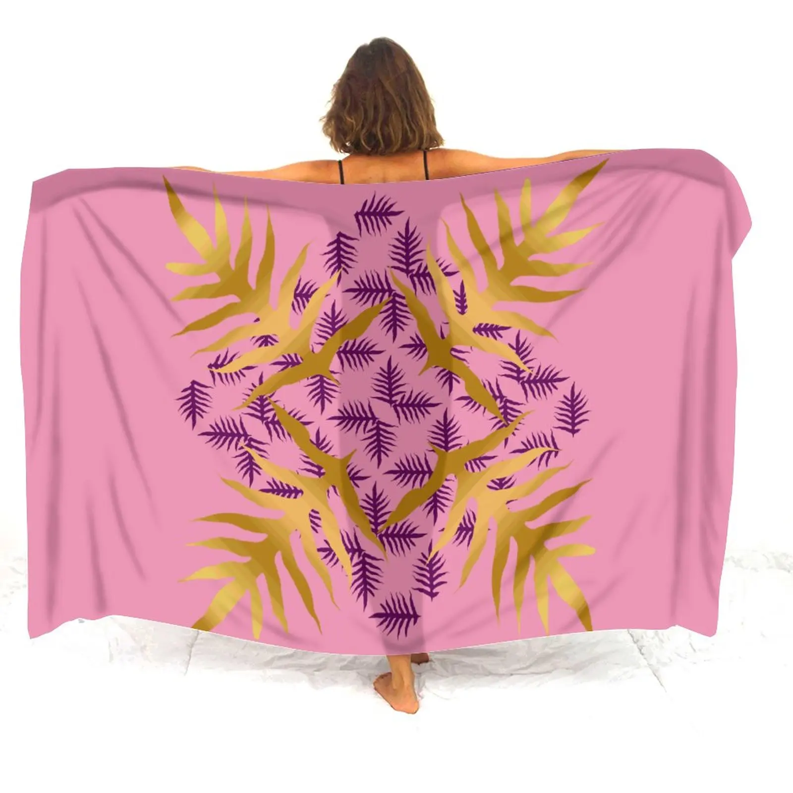 Bikini Coat Sarong Ladies Polynesian Custom Sarong Pattern Custom Name Logo Sarong Wholesale Summer Seaside Sarong Coat