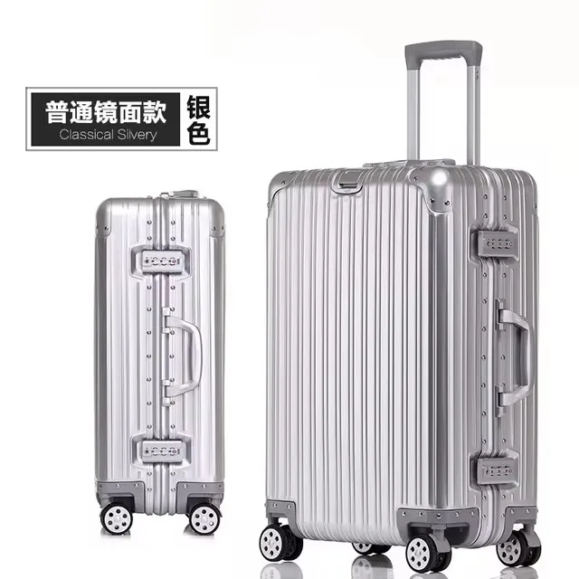 Top Quality Customization 100% Aluminum-magnesium travel Boarding Rolling Luggage Perfect for Spinner brand Travel Suitcase image 3