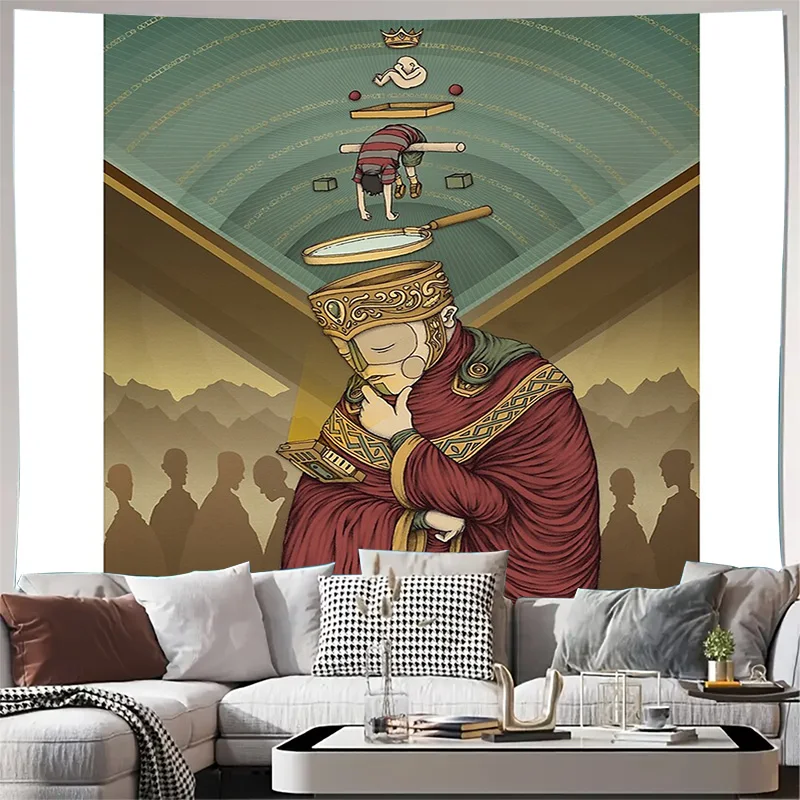 Medieval Tapestry Wall Hanging Fantasy Art Decor Gothic Renaissance Design Vintage Home Decor Large Wall Art Dorm Room Aesthetic