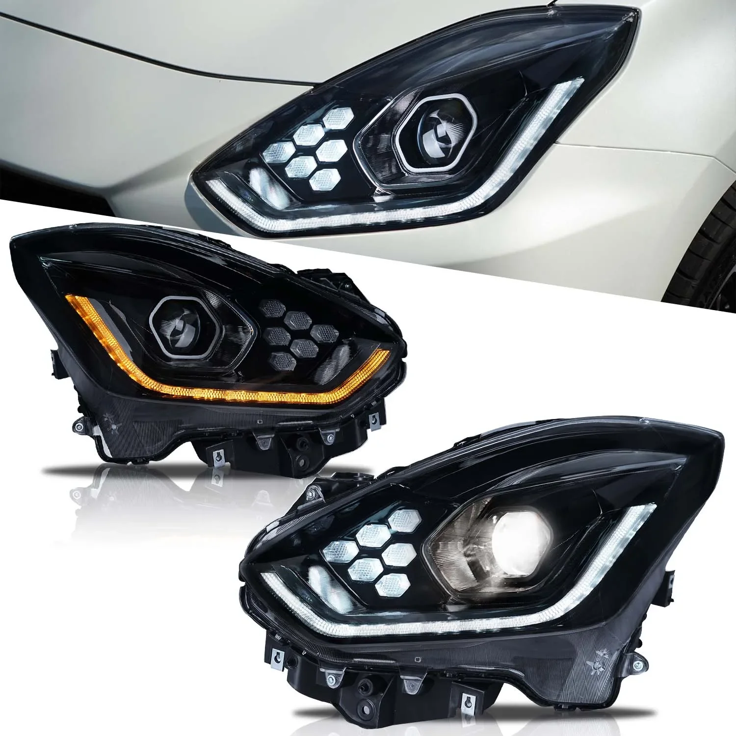 Archaic New Design Led Headlight For Suzuki Swift 2018-2021 Head Lamp DRL Signal Projector Lens Automotive Car  Accessories