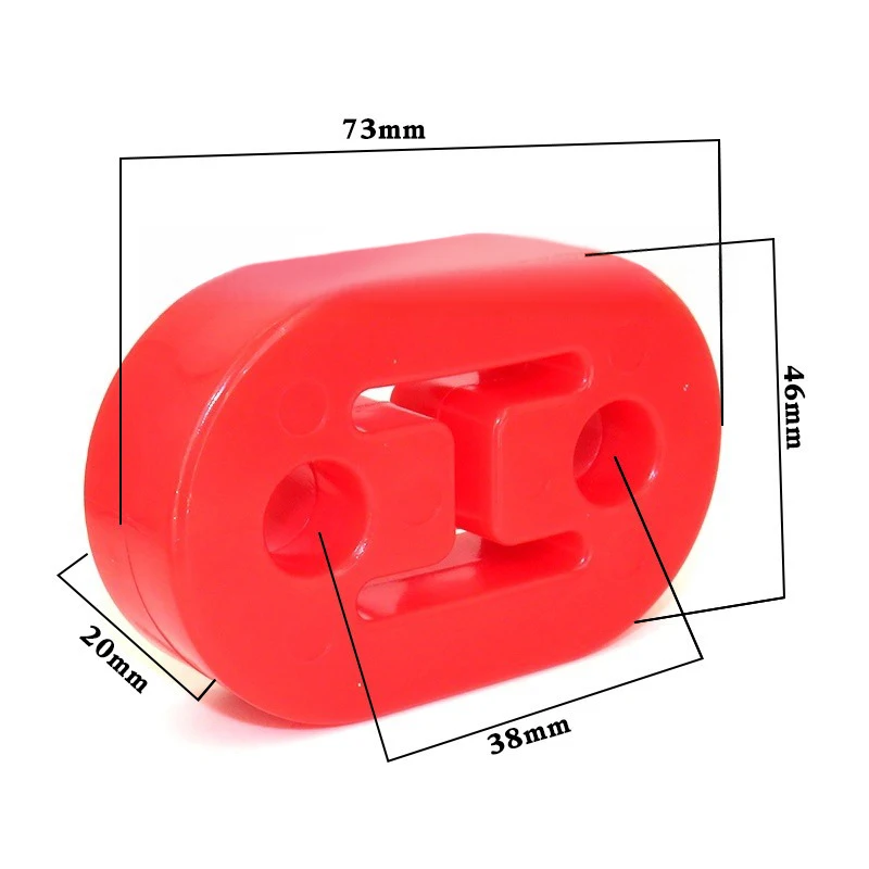 Universal Car Exhaust Pipe Mount Brackets Hanger Insulator Polyurethane Hanger Liner Bracket 2 Holes 4 Holes - Image 5