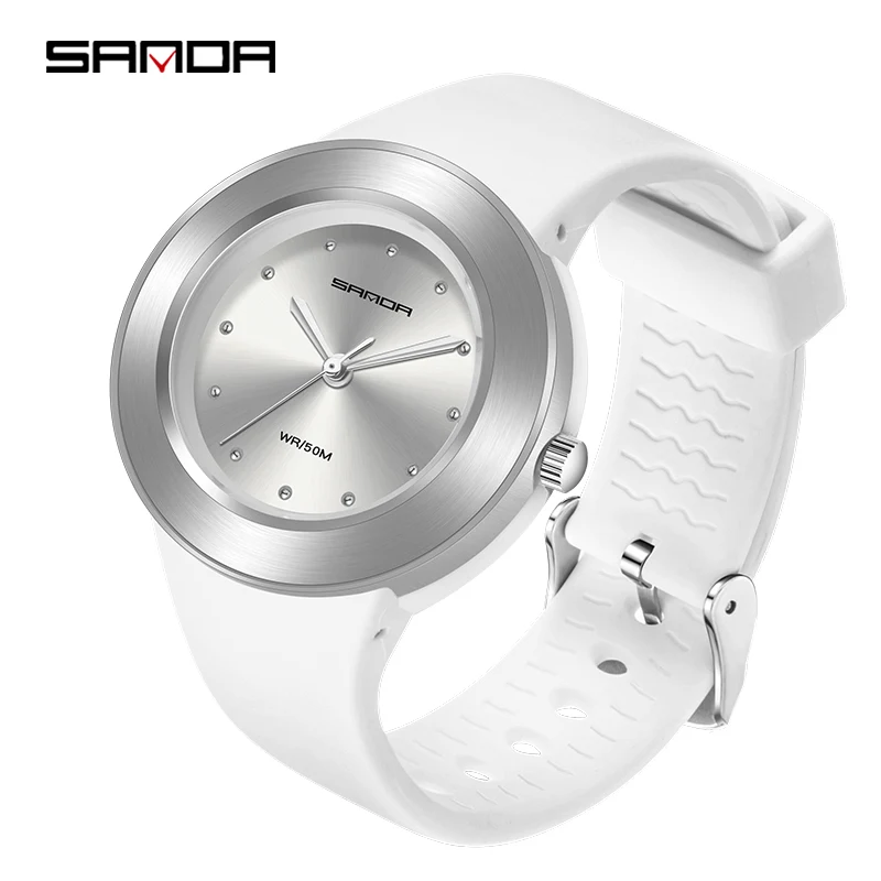 SANDA Top Brand Luxury Fashion Watch Women Simple Multifunction Waterproof Geneva Quartz Watch Outdoor Sports Women\'s Watch