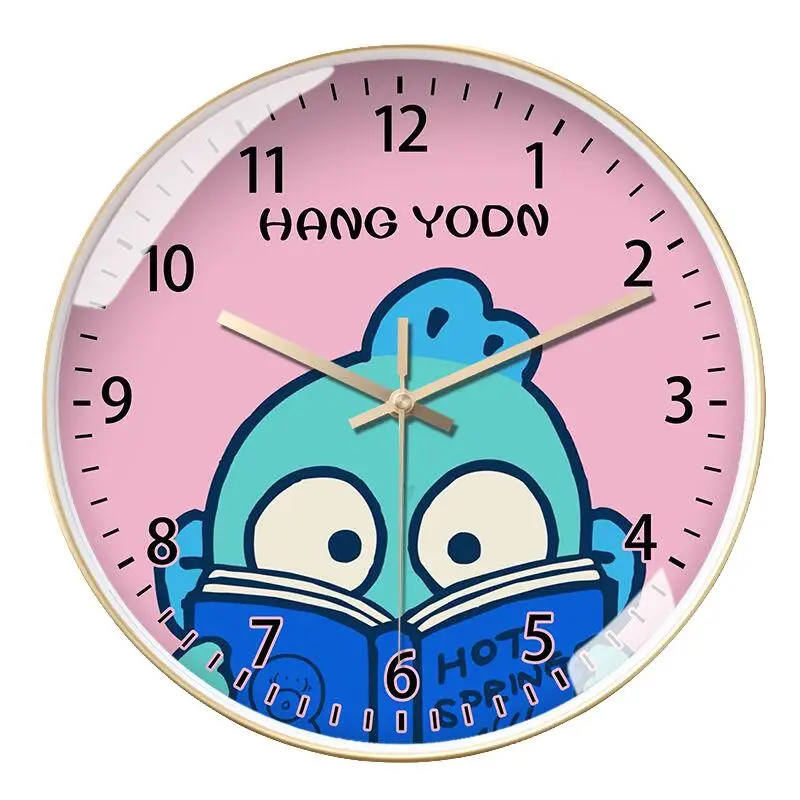 Sanrios студенческие часы для учебы, настенные часы для гостиной, общежития Хантон, мультяшный немой подвесной стол, кварцевые часы, подарок, декор комнаты, хит продаж