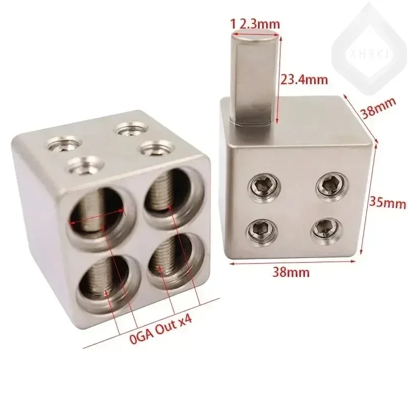 Neue Dual 1/0 Gauge Auto Audio Verstärker Splitter Draht Netzteil Terminal Reduzierer RCA Subwoofer Verdrahtung Kit