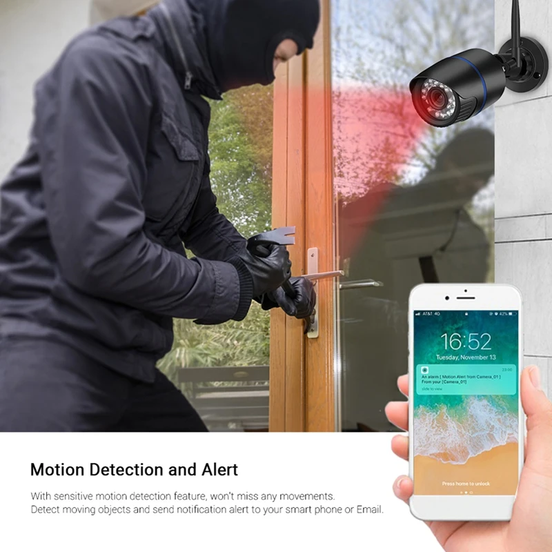 5MP WIFI Cameras HD 1080P Waterproof Open IP Frame Of A Fingered Vision Of The Audio Recording Of The ICS EU PLUG