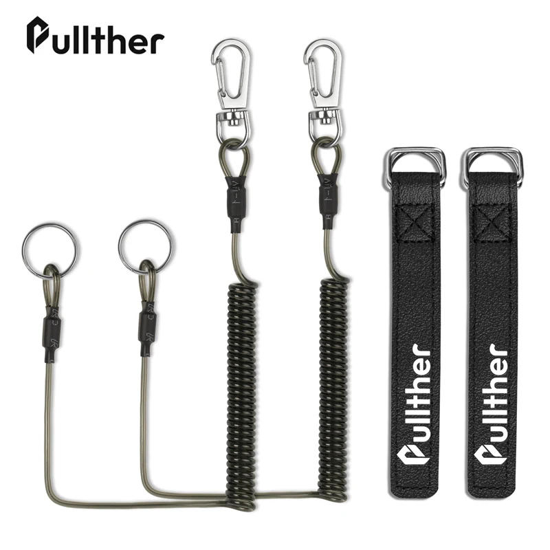 Pullther Fishing Rod Suspenders Fastener Holder Tie Belt Wrap Straps Telescopic Elastic Retention Rope Safety Fishing Tools