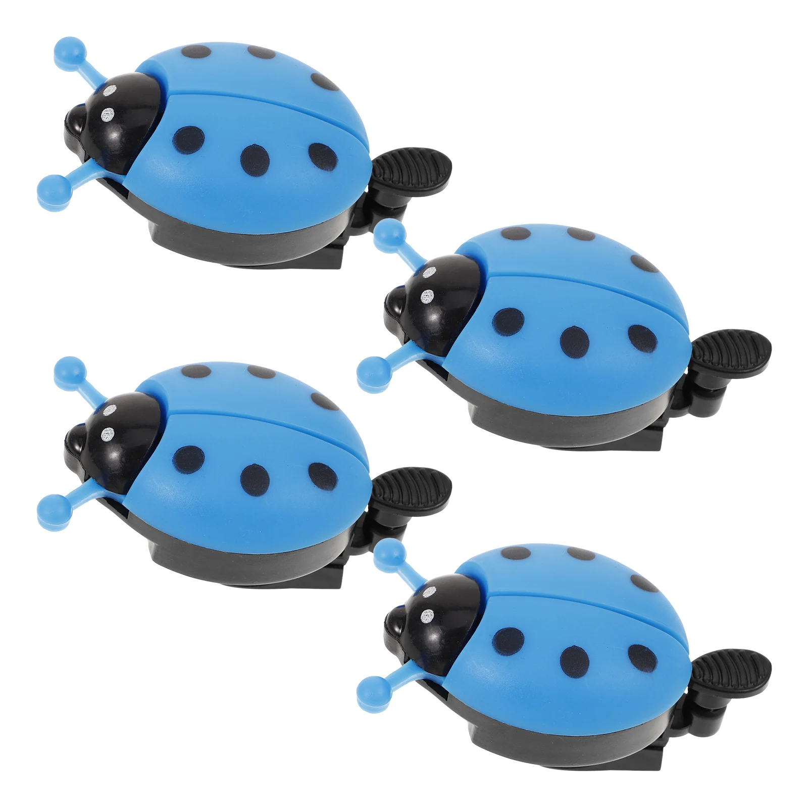 

4 Pcs Bike Bell Plastic Ladybug Cartoon Girls Bicycle Bell For Handlebars Ring Decorative Toddler Tag Girls Mountain Accessories