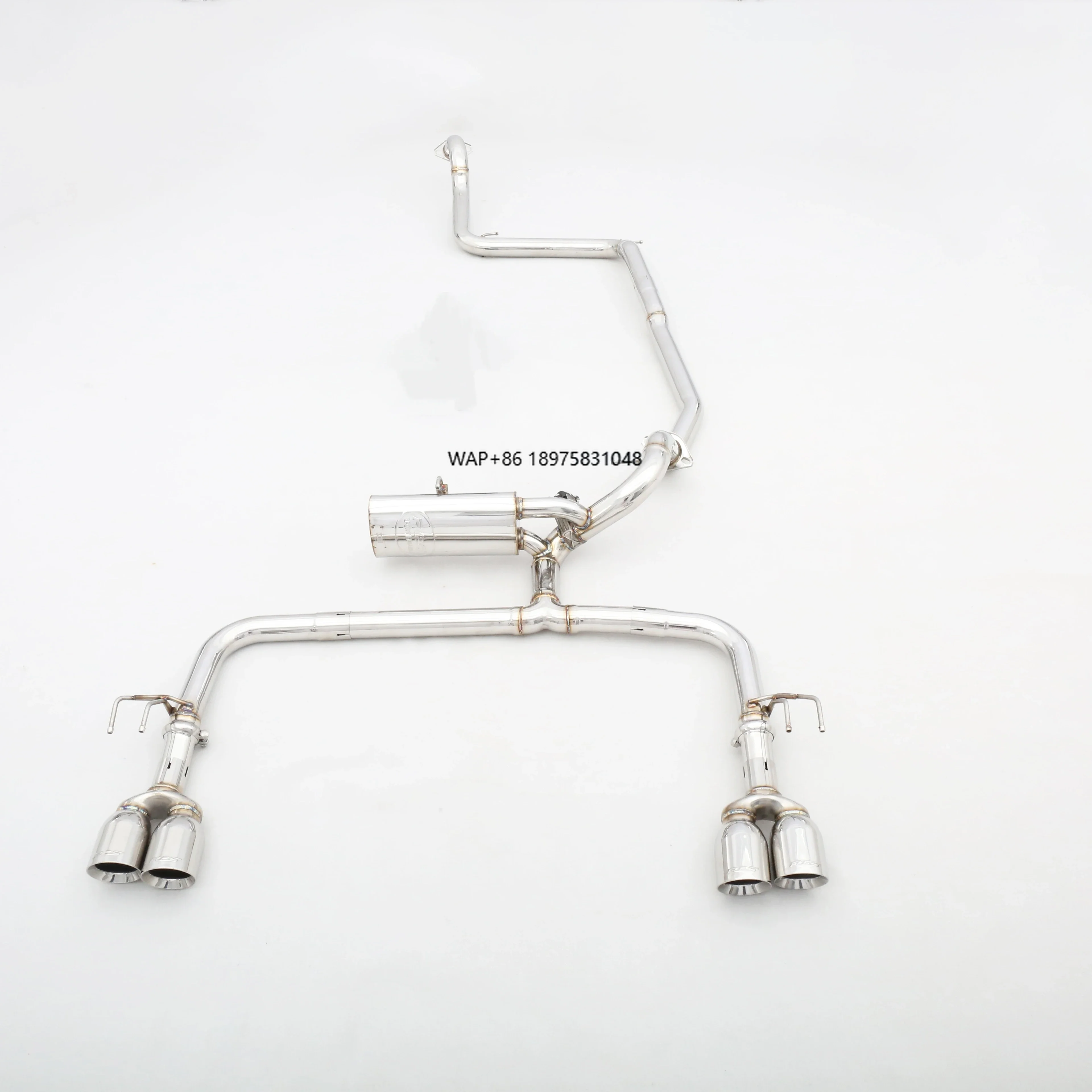 Custom for Type-R FK2 2.0T Exhaust System 304 Stainless Steel/Titanium Valved Pipes