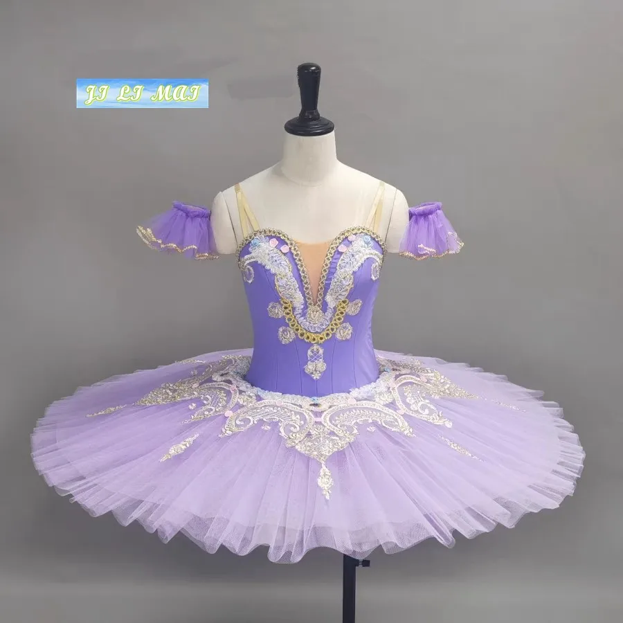 Professional ballet tutu multi-play ballet Pancake dress Children adult purple