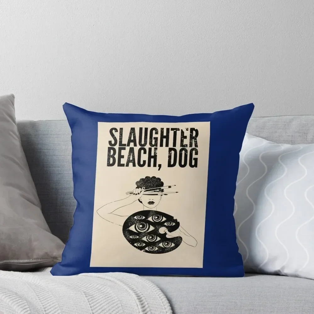 

Slaughter Beach, Dog - Vintage Logo Throw Pillow Luxury Sofa Cushions christmas pillowcases Cushion Cover Set pillow